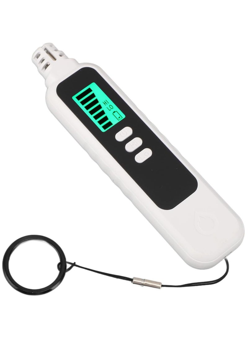 General Combustible Gas Tester, Pen Type Audible Visual Alarm High Gas Detector with LCD Display for Hotel for Factory (White)  - Image 1