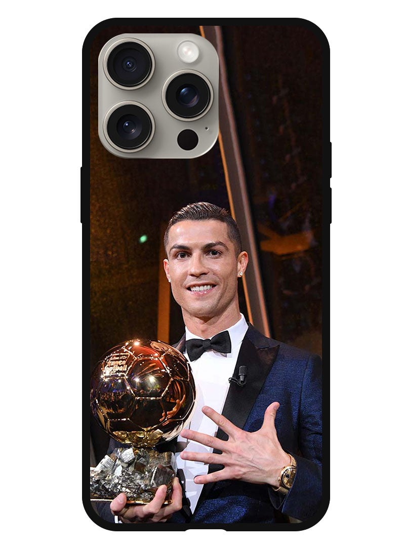 Theodor Protective Case Anti Scratch Shock Proof Bumper Cover For iPhone 15 Pro Max Ronaldo Trophy - Image 1