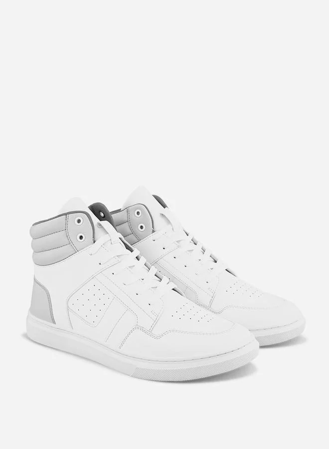 Styli Styli High Top Color Block Lace Up Sneakers
