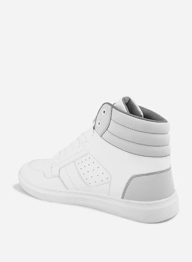 Styli Styli High Top Color Block Lace Up Sneakers
