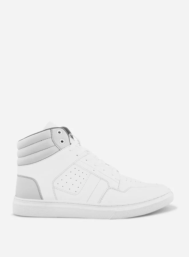 Styli Styli High Top Color Block Lace Up Sneakers