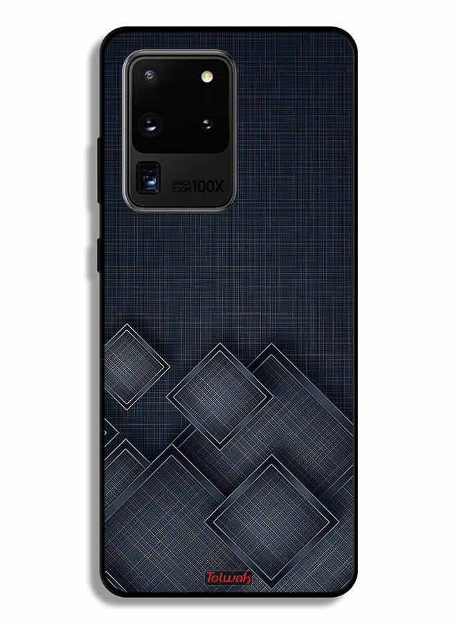 Tolwak غطاء حماية لهاتف سامسونج جالاكسي S20 ألترا 5G بنمط مربعات على القماش - Image 2