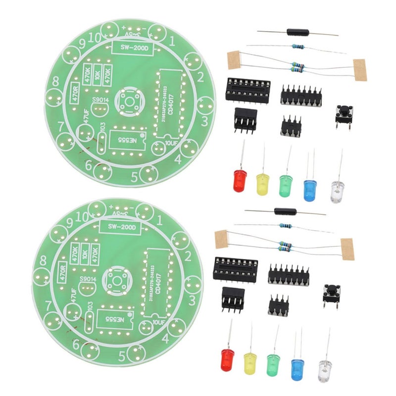 Diy Soldering Practice Kit 2 Sets Beginner Friendly Electronics Training Board - Image 2