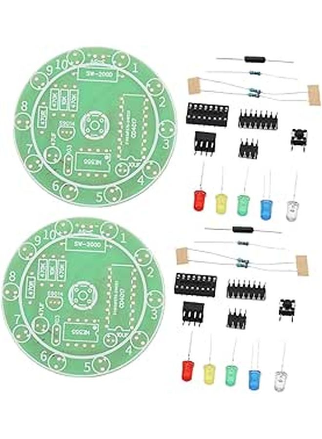 Diy Soldering Practice Kit 2 Sets Beginner Friendly Electronics Training Board - Image 1