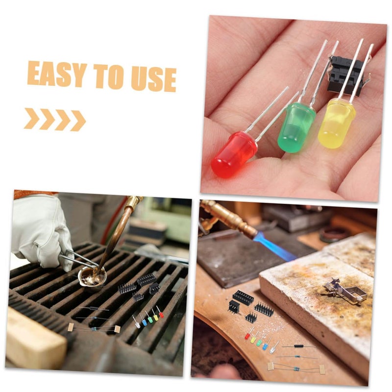Diy Soldering Practice Kit 2 Sets Beginner Friendly Electronics Training Board - Image 4