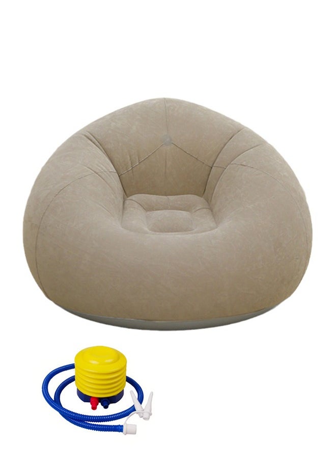 Joshberg Inflatable Beanless Bag Sofa  Lazy Living Room Sofa Inflatable Lounge Chair With Air Pump （Light Brown）  - Image 1