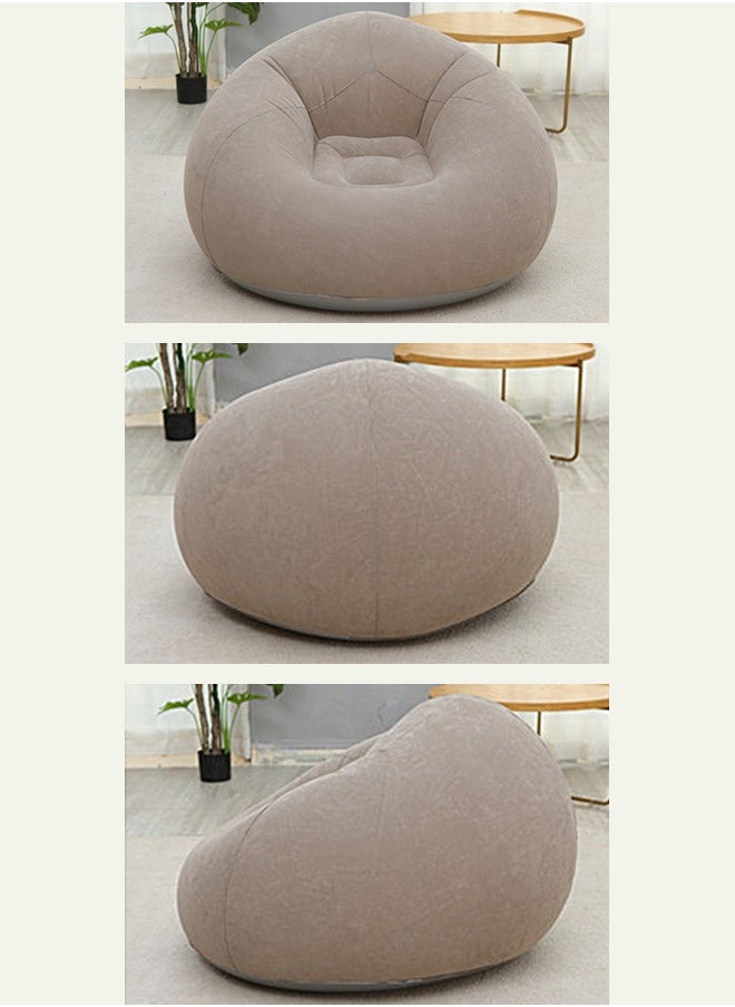 Joshberg Inflatable Beanless Bag Sofa  Lazy Living Room Sofa Inflatable Lounge Chair With Air Pump （Light Brown）  - Image 4