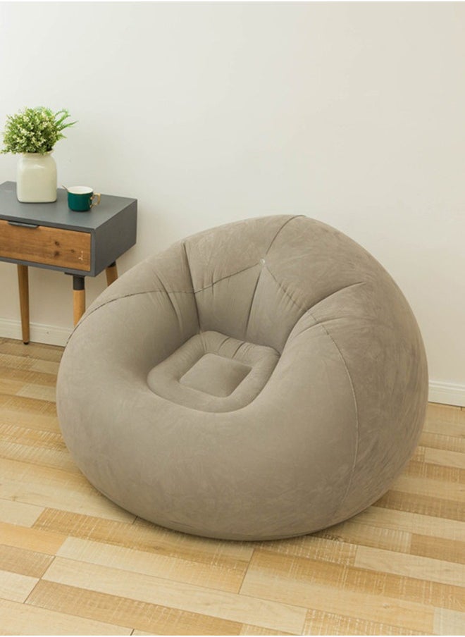 Joshberg Inflatable Beanless Bag Sofa  Lazy Living Room Sofa Inflatable Lounge Chair With Air Pump （Light Brown）  - Image 2