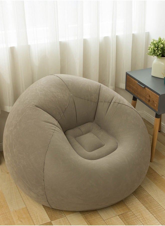 Joshberg Inflatable Beanless Bag Sofa  Lazy Living Room Sofa Inflatable Lounge Chair With Air Pump （Light Brown）  - Image 3