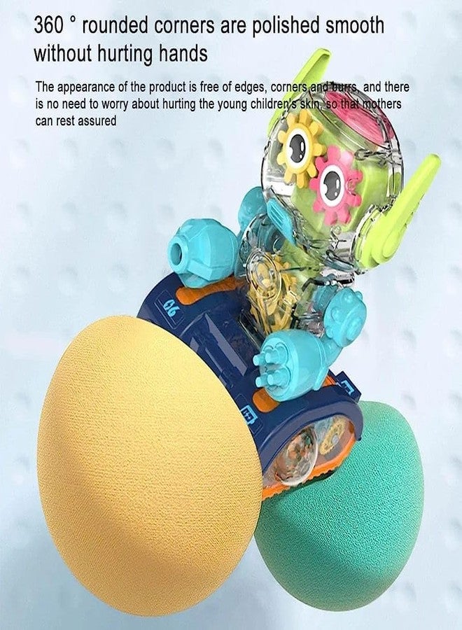 TEMSON Kids Robot Toy - Transparent Robot Toy for Kids - Auto Obstacle Avoider Mechanical Robot Toy - Universal Robot with Gear Technology - 3D Concept Musical Robot Toy 360° Degree Rotation - Image 3