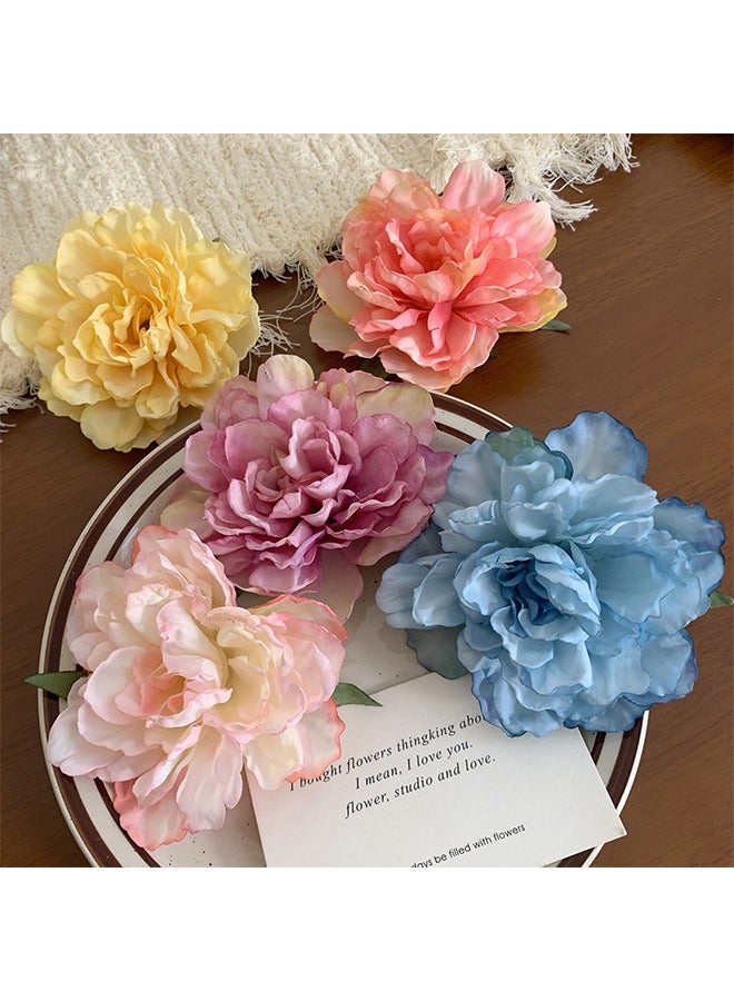 4 Pcs Hawaiian Flower Hair Clips, Rose Hair Clips Hair Barrettes, Hair Accessories for Vacation Beach Party (Colorful) - Image 4