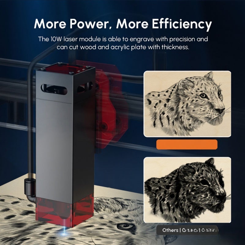  القو ليزر ضوء مدمج بالاستقطاب: رأس ليزر قطع عالي القدرة 10 واط - بقعة ضوئية فائقة الدقة 0.05*0.1 مم، مع واجهة مضخة هواء مدمجة للشعار والقطع من الأكريلك، لوحة المطاط، الأخشاب الصناعية، مناسب لمجموعة التركيب الذاتية 10 - Image 4