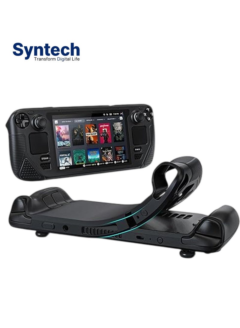 Syntech Protective Case Compatible with Steam Deck Accessories Console OLED/LCD, All-Round Protection with Non-Slip Thumb Grips, Silicone Cover for Enhanced Fit and Alignment-Black - Image 1