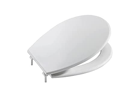 Parryware Roca Victoria Soft Close Seat Cover White 45x36x6 cm Oval Shaped Lacquered seat and cover for toilet RE80P397001  - Image 1