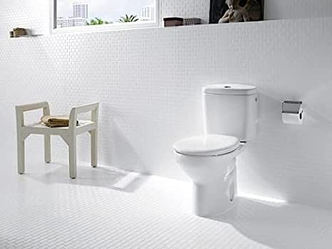 Parryware Roca Victoria Soft Close Seat Cover White 45x36x6 cm Oval Shaped Lacquered seat and cover for toilet RE80P397001  - Image 5
