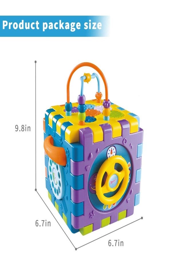 SHIPEASE 6-in-1 Activity Cube Learning Activity Center Play Square with Musical Toys Multi Purpose Educational Toys for Kids 18 Months and Up (Multicolor) - Image 3