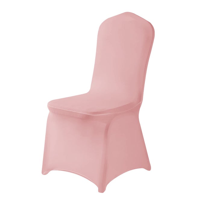 20 PACK DUSTY PINK SPANDEX CHAIR COVERS FOR HIGH BACK CHAIRS IN STRETCH WASHABLE FABRIC FOR WEDDING PARTYHOLIDAYSCELEBRATION AND OTHER SPECIAL EVENTS