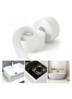 Excefore Caulk Strip Tape 2 Rolls PE Self-Adhesive Decorative Sealing Tape, Used for Kitchen Sink Toilet Bathroom Bathtub Floor Wall Edge Protector 10.5 Feet  - Image 1