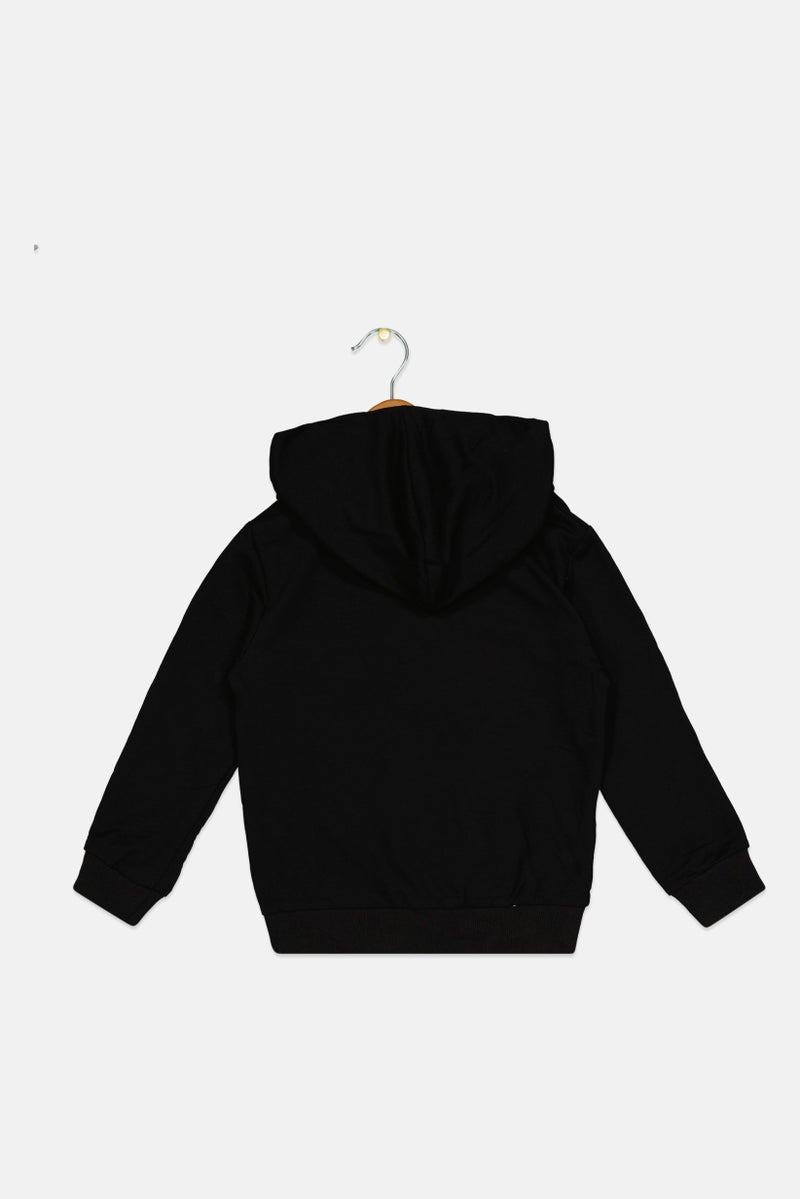 Warner Bros Toddlers Boy Long Sleeve Tom And Jerry Hooded Sweatshirt, Black - Image 3