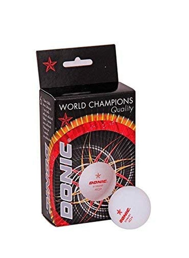 دونيك كرة تنس طاولة بلاستيكية من نوع دونيك P40+، لون أبيض (عبوة من 6 كرات) - Image 2