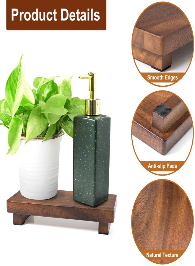 kulusion Decorative Wood Riser for Display, Walnut Wood Pedestal Stand Modern Farmhouse Decor, The Perfect Display Wood Tray for Bathroom Home Kitchen Sink Holder (Small, 9 x 3.9 x1.57Inch) - Image 4