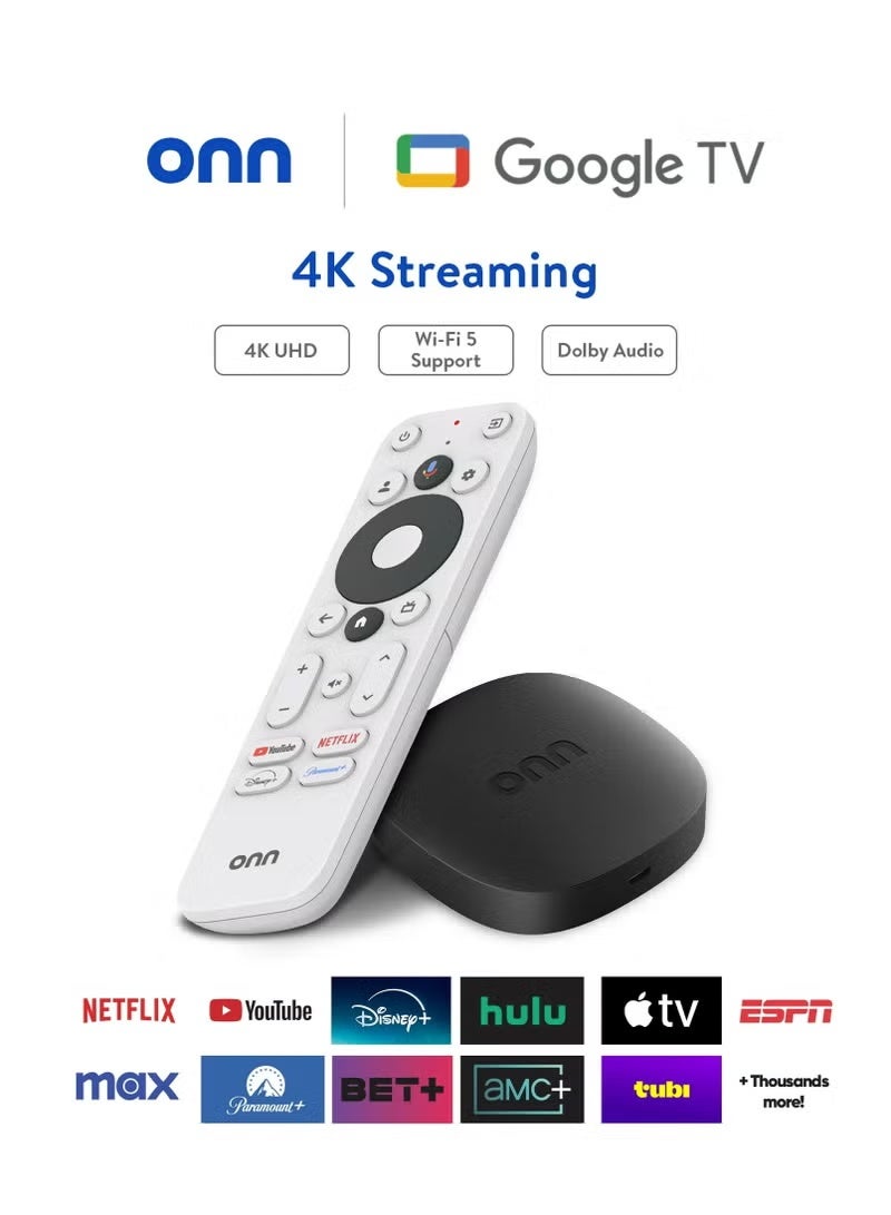 ONN 4K Streaming Device with Google TV, Ultra HD Media Player, Fast Performance, 8GB Storage, 2GB RAM, Voice Control Remote, Smart Home Entertainment - Image 2
