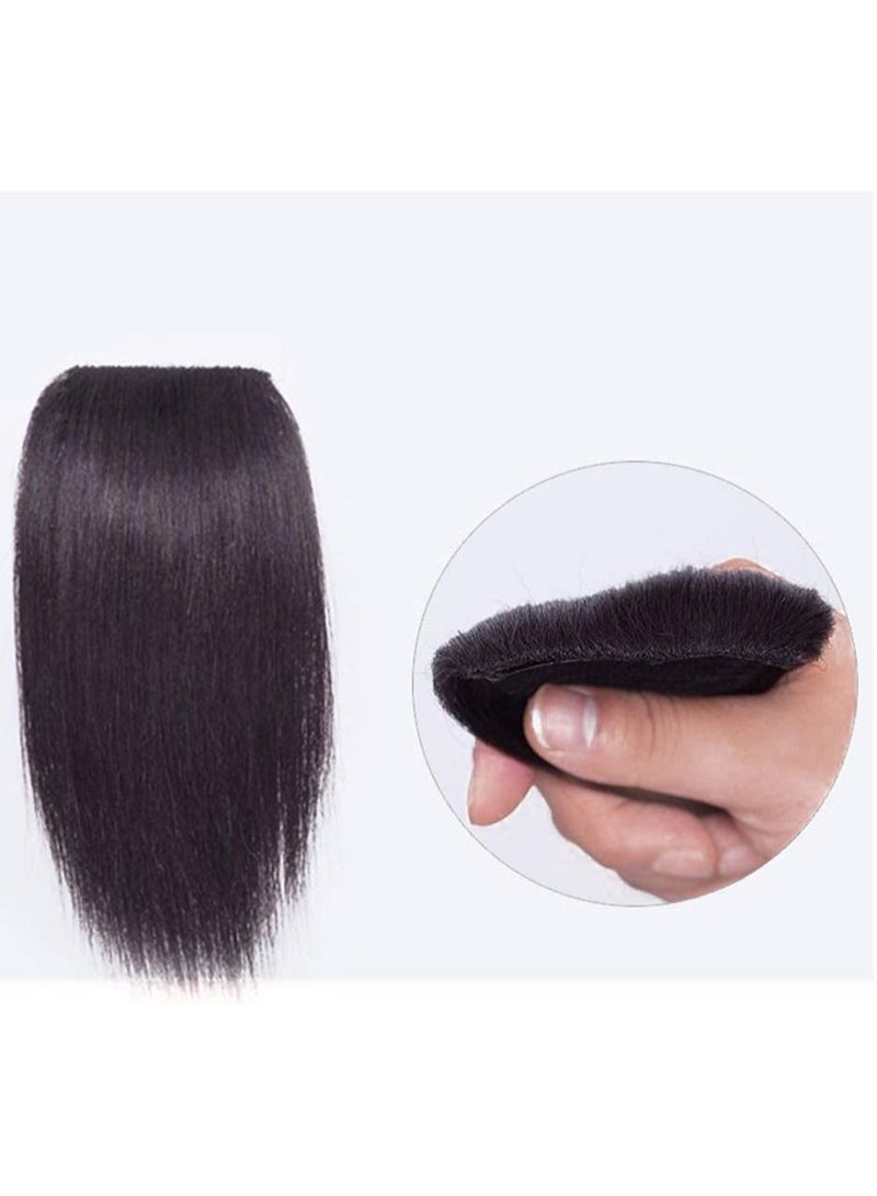 Estelle Womens Clip on Crown Topper Hair Extensions 3 Inches Width 12 Inches Black - Image 5