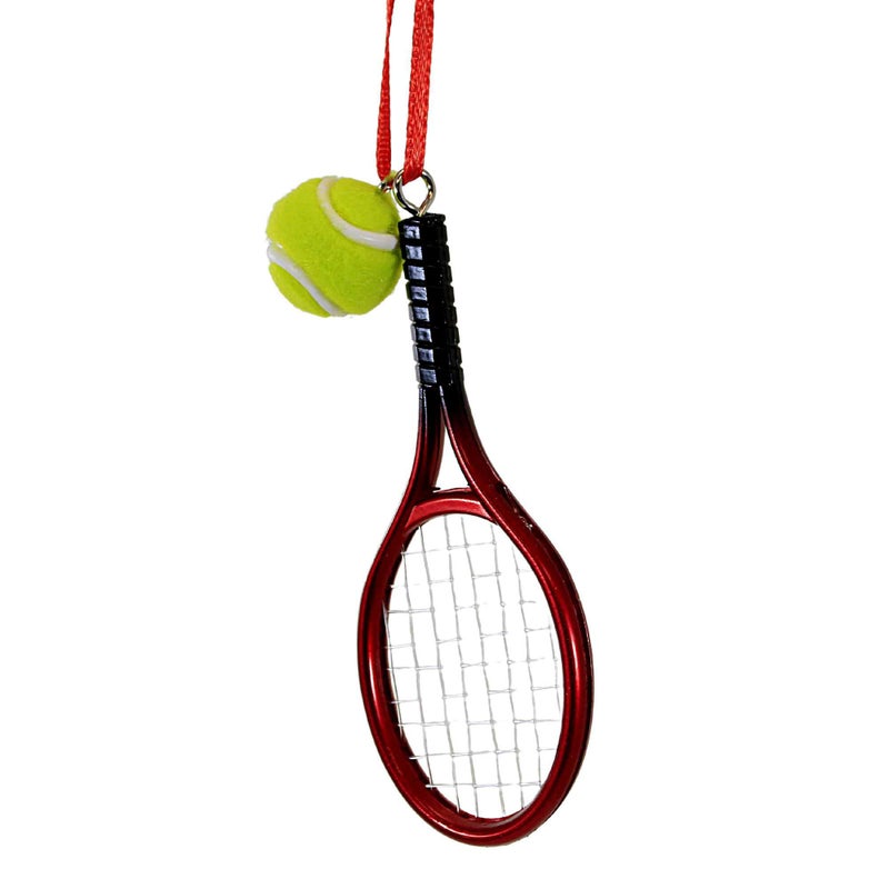 Kurt Adler Tennis Racket with Ball Christmas Ornament - Image 1