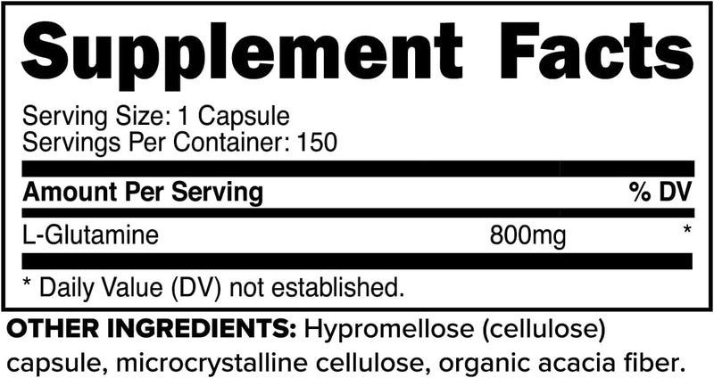 Primaforce LGlutamine 800mg 150 Capsules - Image 2