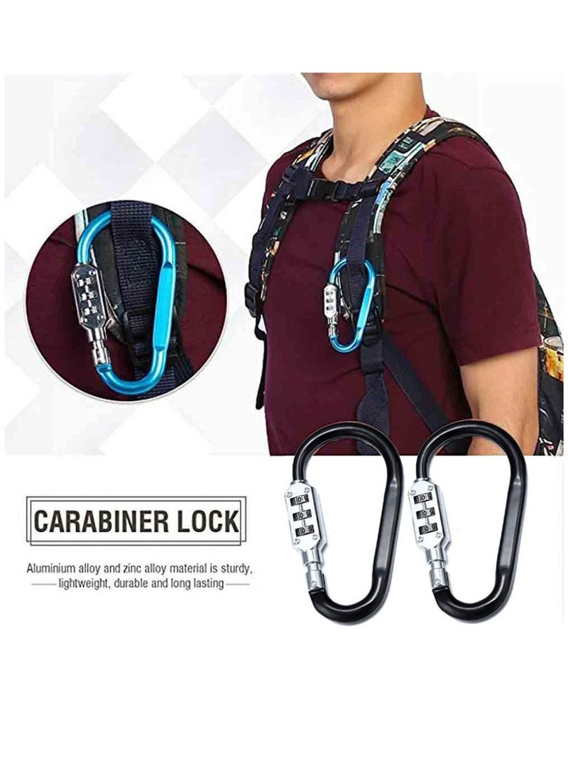 2-Piece 3-Digit Combination Password Padlock Black