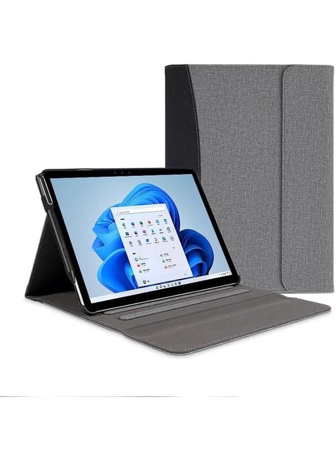 erorex - Tablet Case For Microsoft Surface Pro 7 Plus 7 6 5 4 3 12.3 Inch Multiple Angle Viewing Cover With Pocket And Stylus Holder (Grey) - Image 1