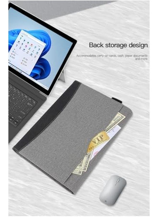 erorex - Tablet Case For Microsoft Surface Pro 7 Plus 7 6 5 4 3 12.3 Inch Multiple Angle Viewing Cover With Pocket And Stylus Holder (Grey) - Image 1