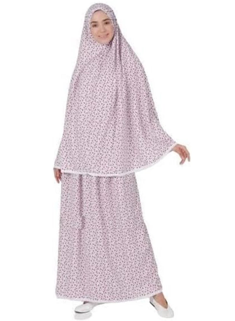 Stylish Islamic Dress for Women: 2-piece set includes a gorgeous maxi skirt with matching hijab, a design that combines comfort and elegance to highlight your beauty during prayer times and religious occasions - Image 2