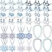 Knitgrip 48pcs Winter Party Favor Snowflake Winter Wonderland Party Decorations Snowman Bear Penguin Paper Eyeglasses Bead Necklaces Supplies Photo Booth Props for Holiday Shower Birthday - Image 2