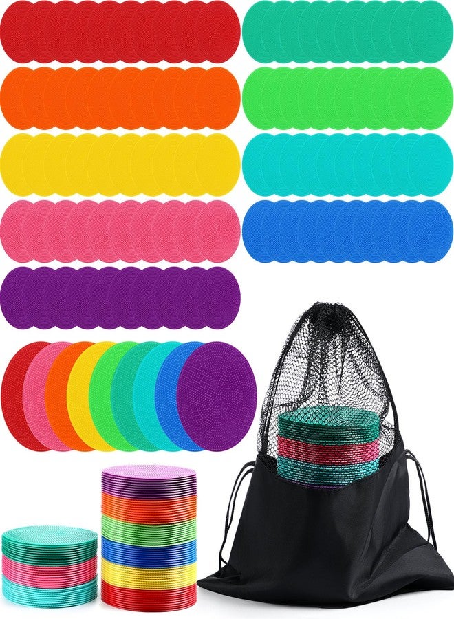 Tinideya 90 Pcs Poly Spot Markers 4.72 Inch Vinyl Poly Dots Non Slip Spot Marker for Gym Floor Marker Poly Spots for Gym Floor Soccer Basketball Speed Agility Training Classroom Org - Image 1
