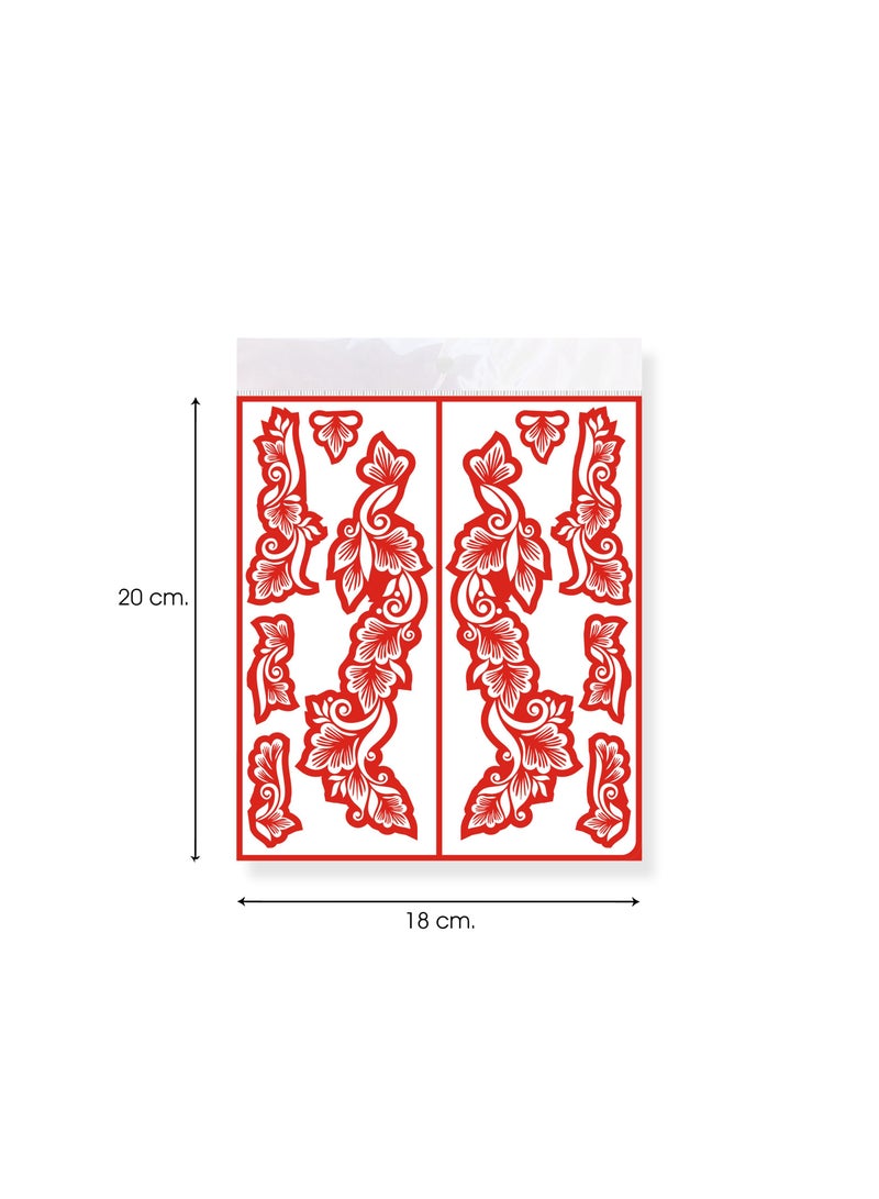 MAJARAT HENNA DESIGN STICKER FOR ADULTS /  MEDIUM- MJ 218