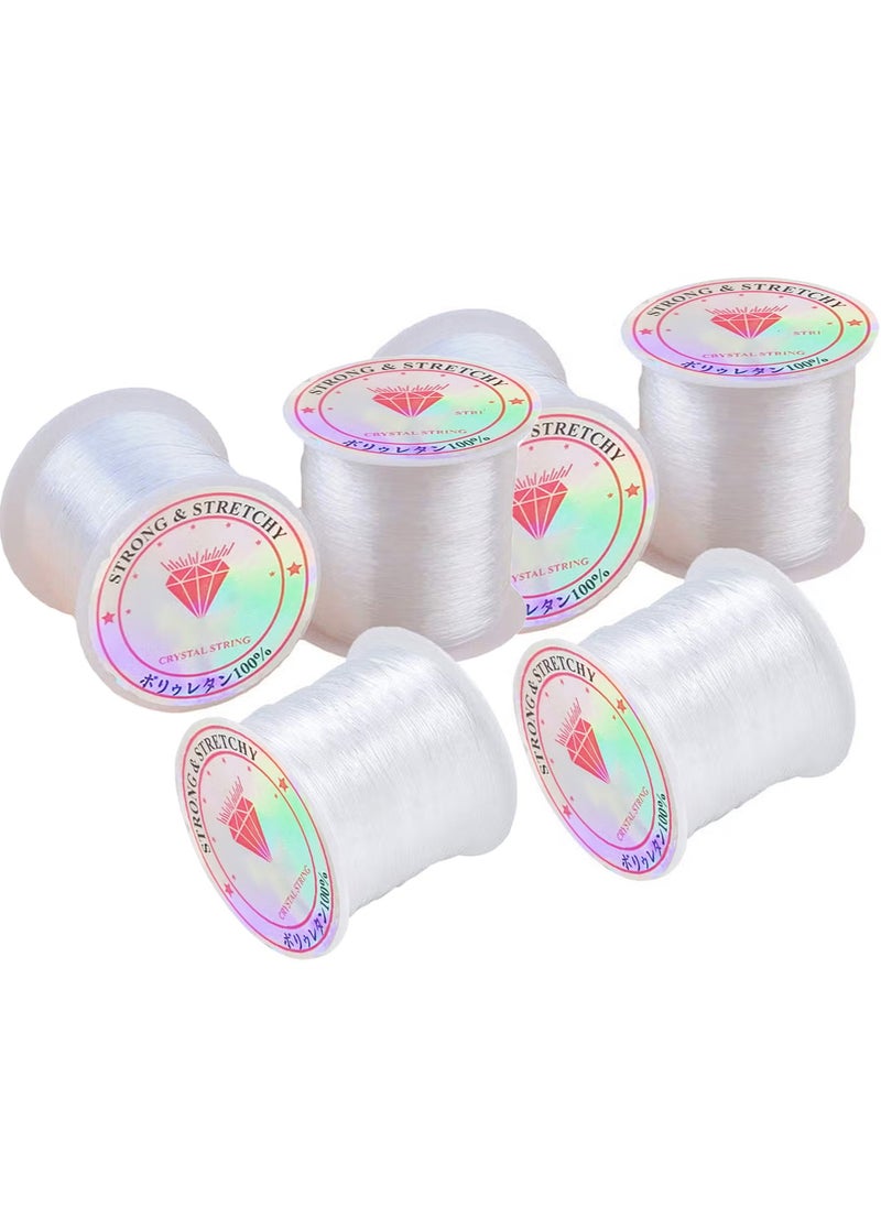 MileMelo 6-Piece Strong Crystal Elastic Beading Line Cord Thread String For DIY Necklace Bracelet Jewelry Making Line  - Image 1