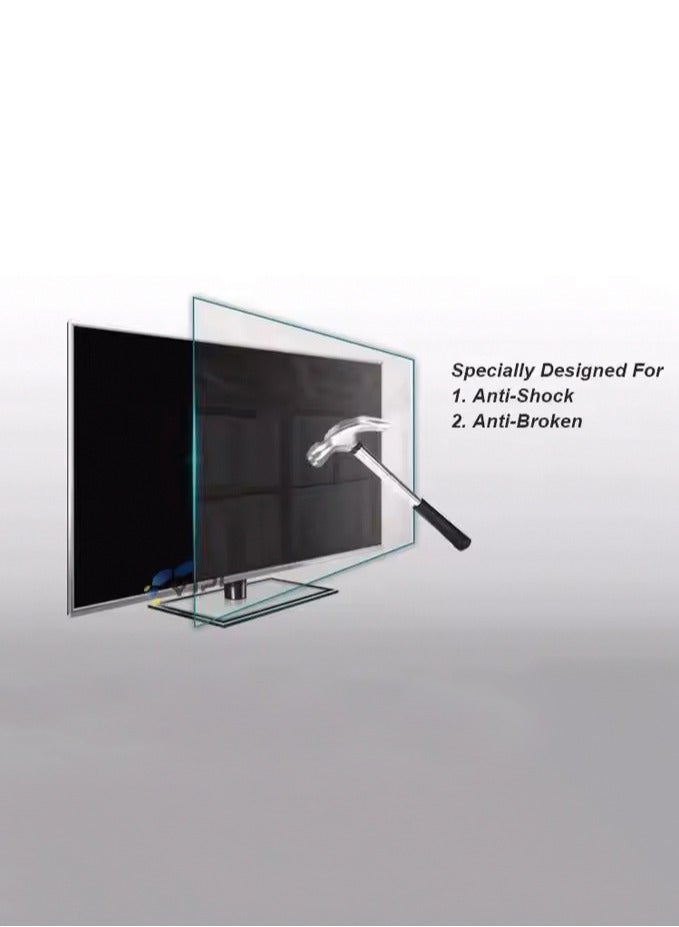 56 inch Clear Acrylic HD 4K TV Screen Protector, Anti-Scratch, Anti-Blue Light with Removable Panel Filter and Anti-Glare  - Image 5