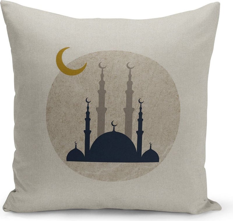 Filamente Ramadan Special Patterned Double Sided Digital Printed Cushion Cover 