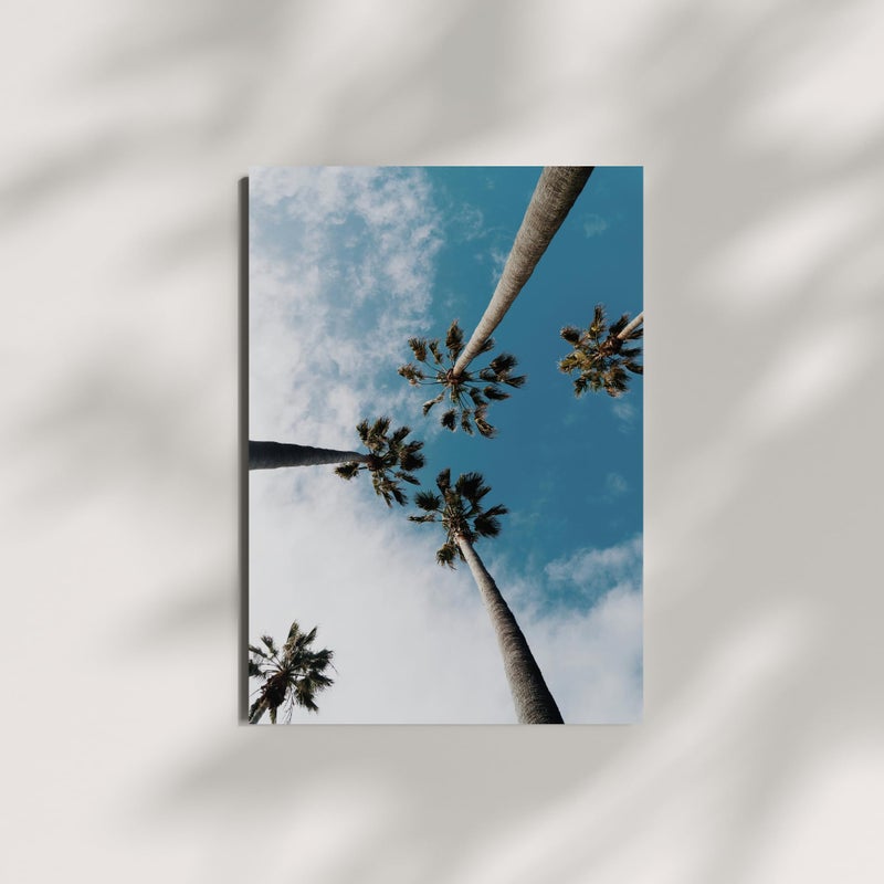 Summit Designs Palm Trees Sky Wall Art Print 11x14 - Tropical Clouds Blue Sky Photography - Unframed Beach Paradise Boho Minimalist Coastal Florida Hawaii California Decor - Image 4
