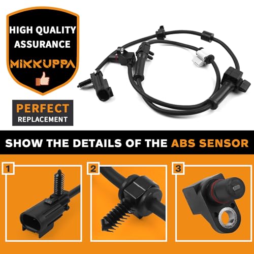 MIKKUPPA ABS Sensor, Front ABS Wheel Speed Sensor Replacement for 2002-2009 Chevy Trailblazer, GMC Envoy, 2002-2004 Oldsmobile Bravada, 2005-2009 Saab 9-7x 15158254 - Image 2