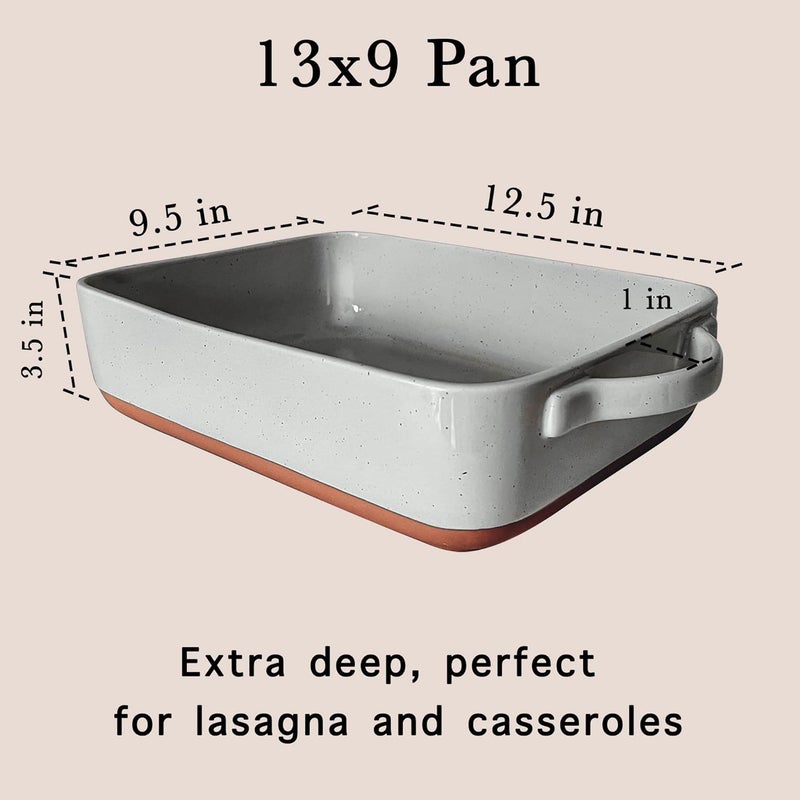 Mora 9x13in Deep Porcelain Baking Dish Oven to Table Freezer Safe - Image 2
