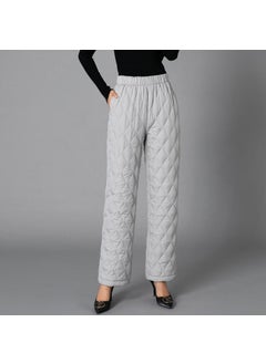 Generic Thickened High Waist Wide Leg Cotton Pants Womens Winter Warm Casual Long Trousers Outerwear Durable Comfortable Breathable black toe  - Image 3