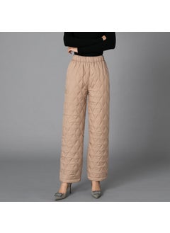 Generic Thickened High Waist Wide Leg Cotton Pants Womens Winter Warm Casual Long Trousers Outerwear Durable Comfortable Breathable black toe  - Image 4