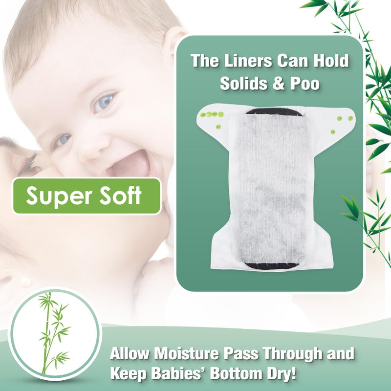wegreeco Unscented Diaper Liners - Fragance Free and Chlorine Free Cloth Diaper Liners - 100 Sheets Per Roll (2 Roll) - Image 4