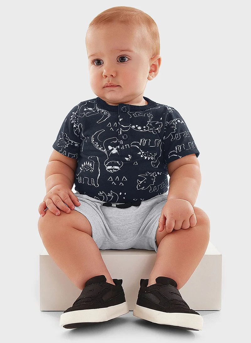 Up Baby Infant Printed Bodysuit And Short Set