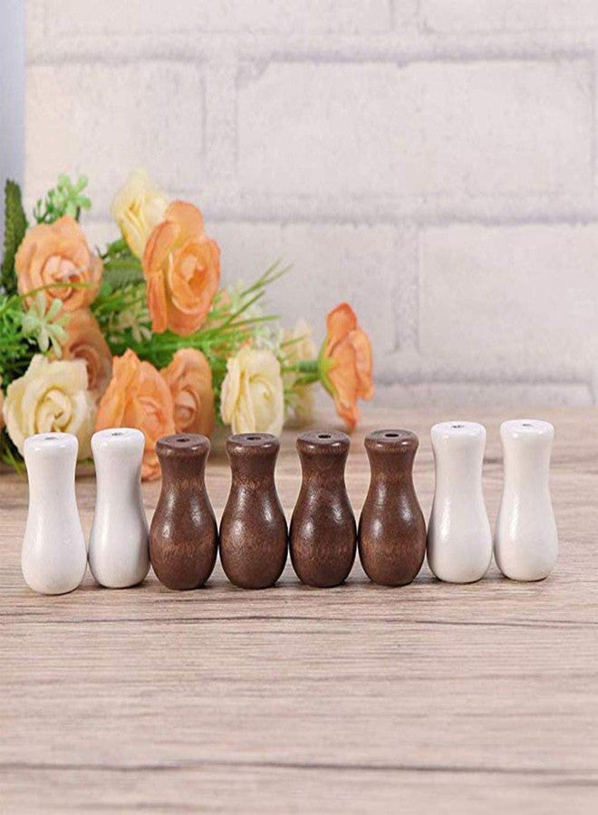 جي شلو مجموعة GSHLLO من 8 قطع من مقابض وأسلاك خشبية مزينة بشرابات وحلقات لتعليق الستائر، لون أبيض - Image 4