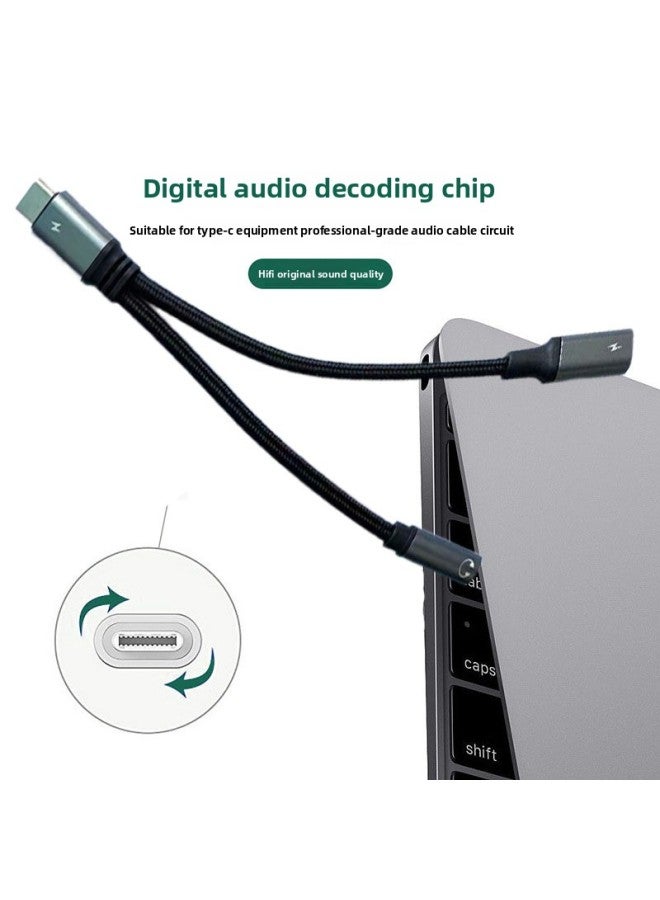 Hot Type-c Digital Audio Adapter Headset Adapter Smart Phone PD60W Fast Charging Cable-Color:PD27W - Image 3