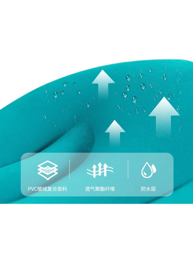 Sometimes Travel Pillow, Portable, Push-To Automatic Inflatable Pillow, Airplane Lumbar Support, Waist Cushion, Backrest, Lumbar Pad, Peacock Blue - Image 1