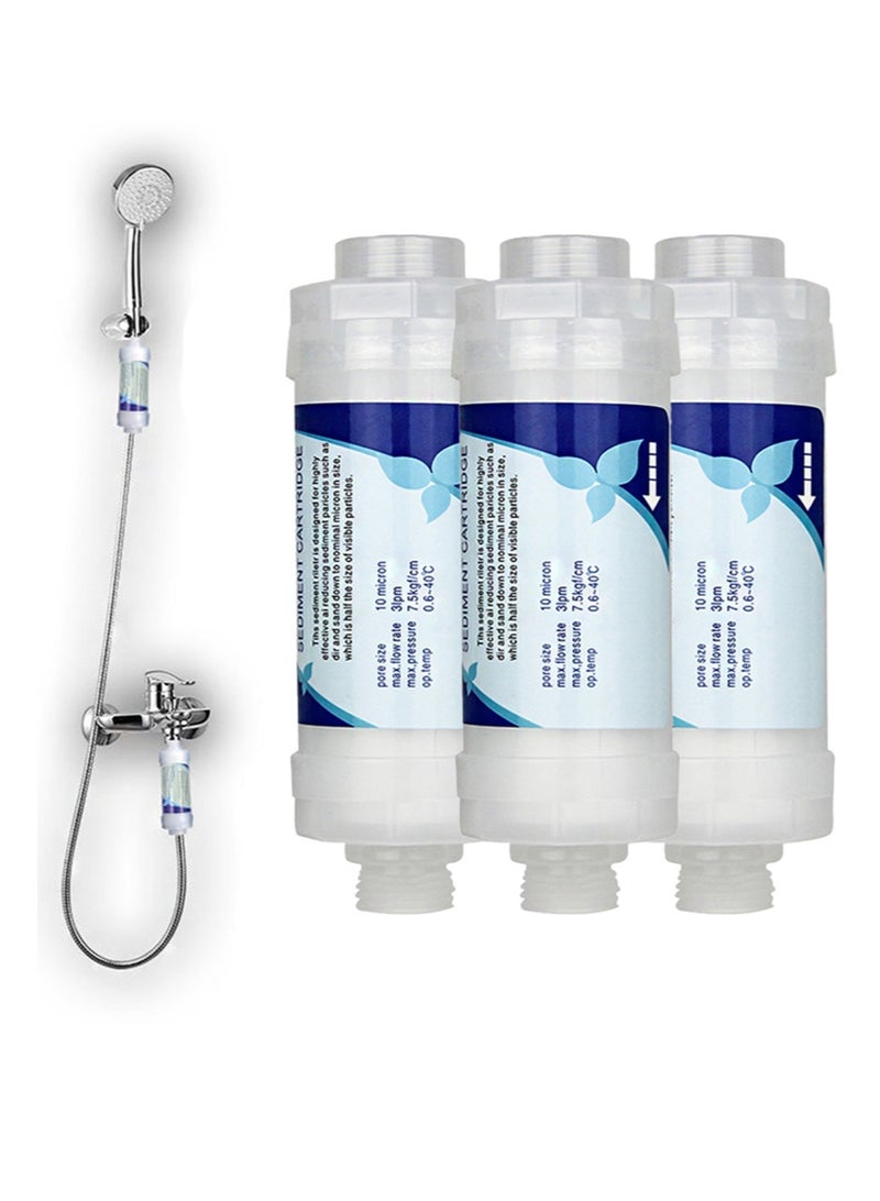 ايكانبو 3 قطع من نقع الدش، فلتر رأس الدش، منقي المياه العسيرة، فلتر دش الكلور والفلورايد، بشرة صحية، سهل التركيب - Image 1